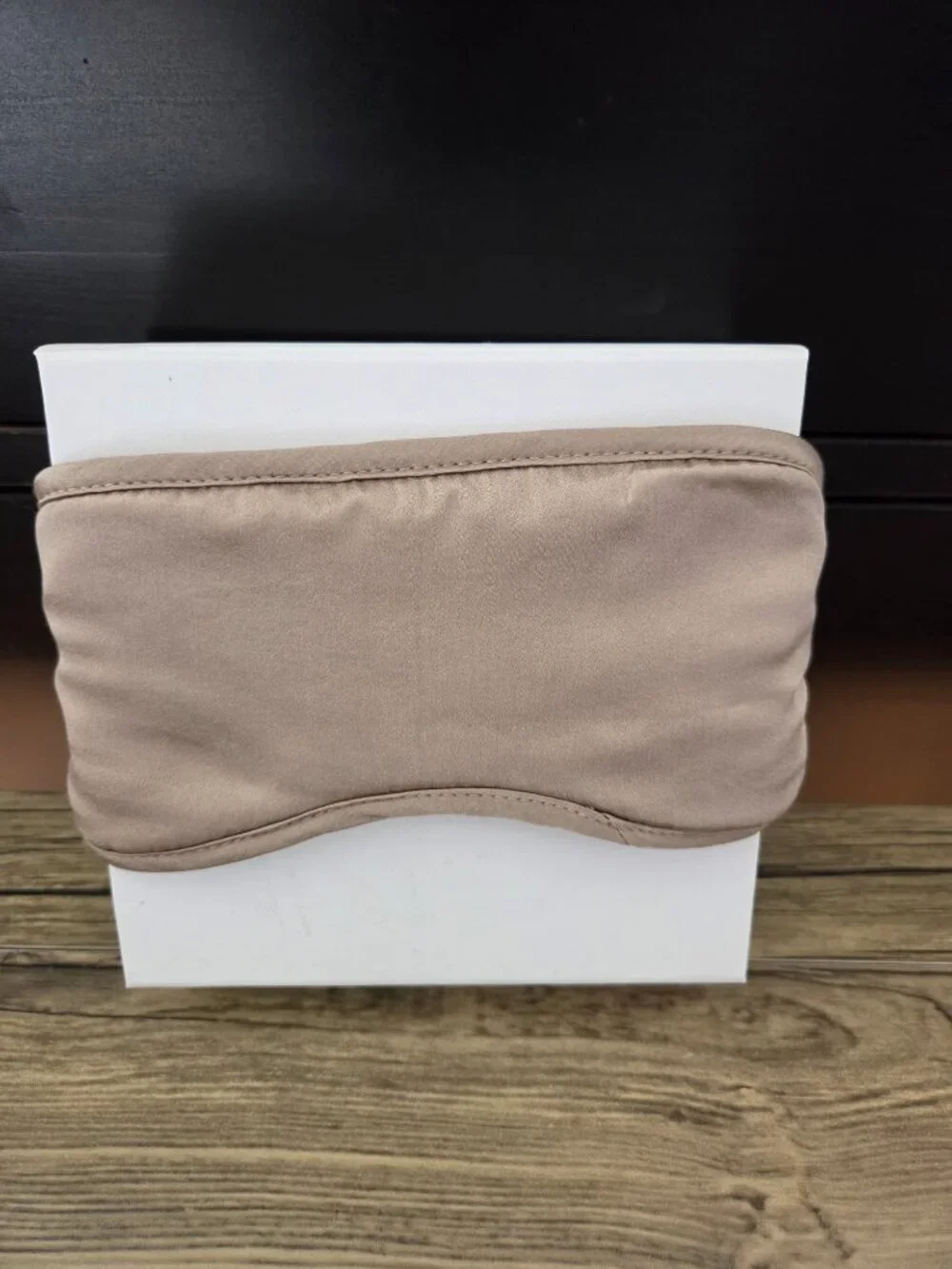 Pure Silk Taupe Sleep Mask - Comfortable Eye Mask for Travel and Rest